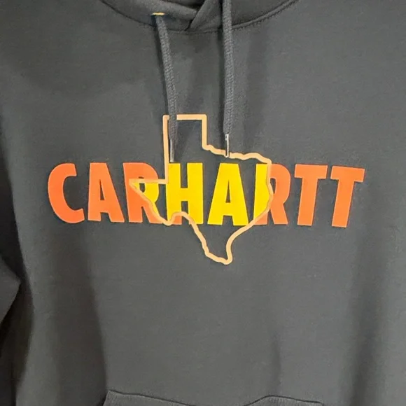 Carhartt Men's Navy Hoodie Sweater,Size M - Picture 6 of 17